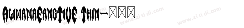 AlimamaFangTiVF Thin字体转换